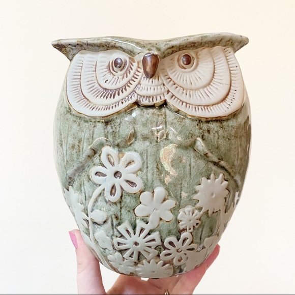 Ceramic Owl House Plant Planter Home Decor